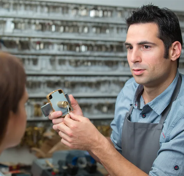 Houston Safe & Lock certified locksmith at work