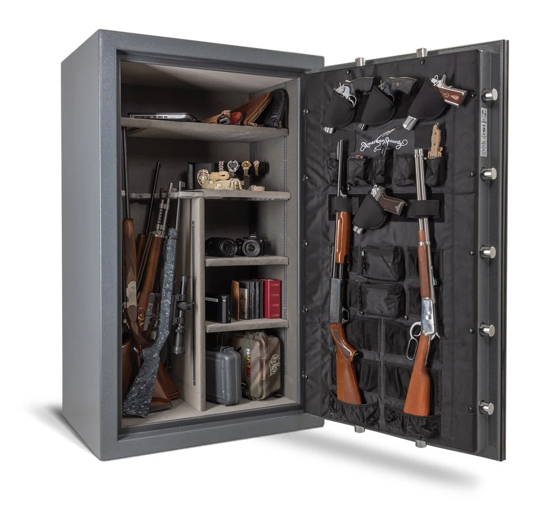 Gun safe with rifles