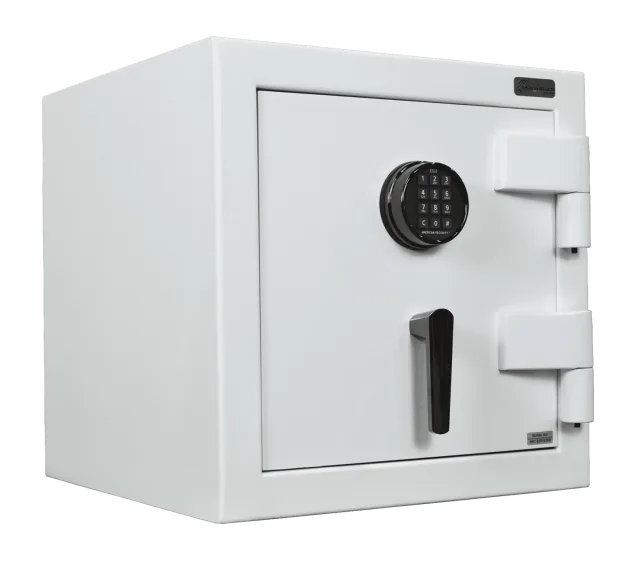White American Security JS2020 jewelry safe shown closed at an angle