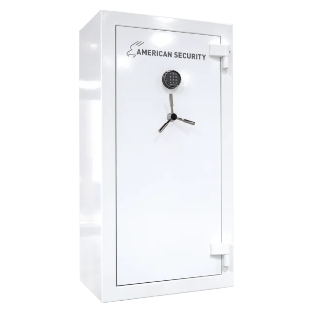White American Security JS5930 jewelry safe shown closed at an angle