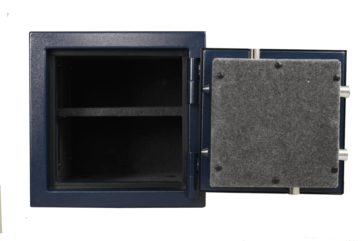 American Security AM2020 safe shown open with the interior visible.