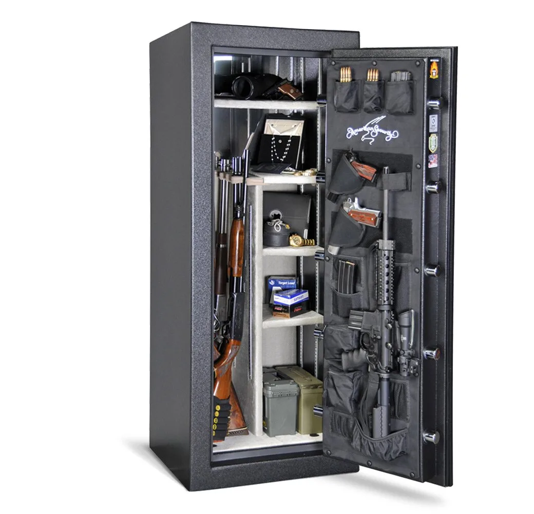 American Security BFX6024 safe shown open with the interior visible.