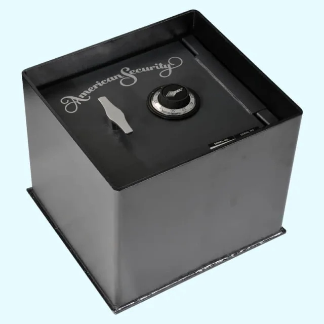 American Security B1500 safe shown closed from above.