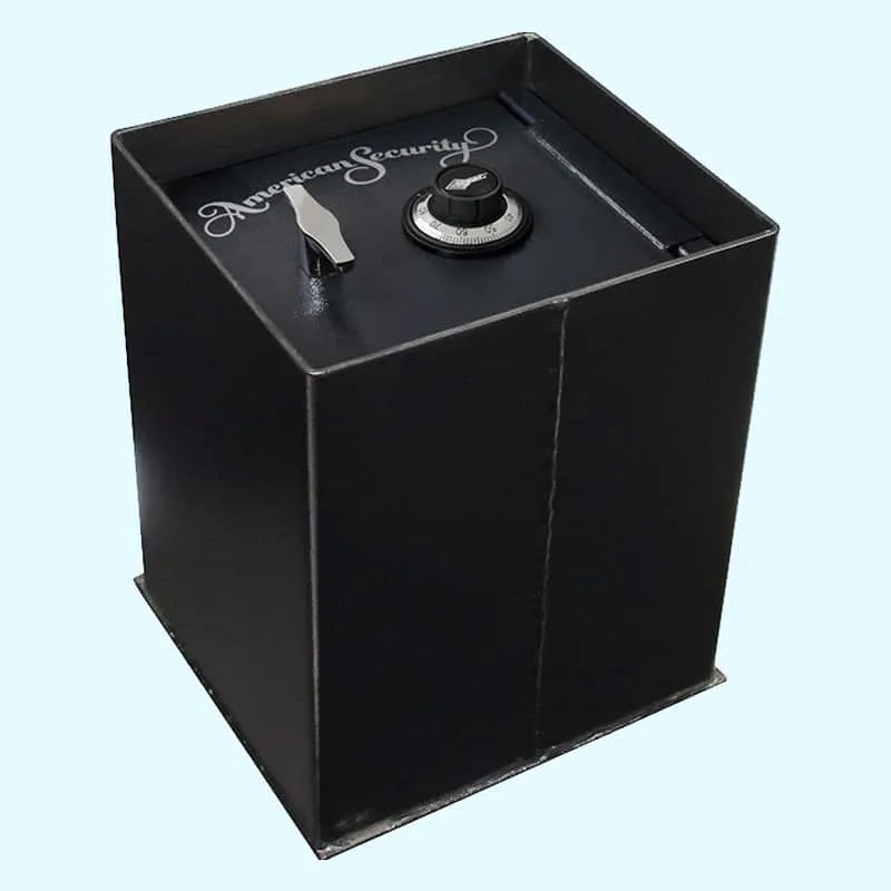 American Security B2200 safe shown closed from above.