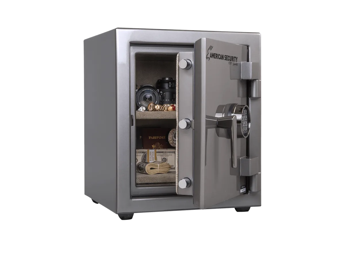 American Security BF1512 safe shown open with the interior visible.