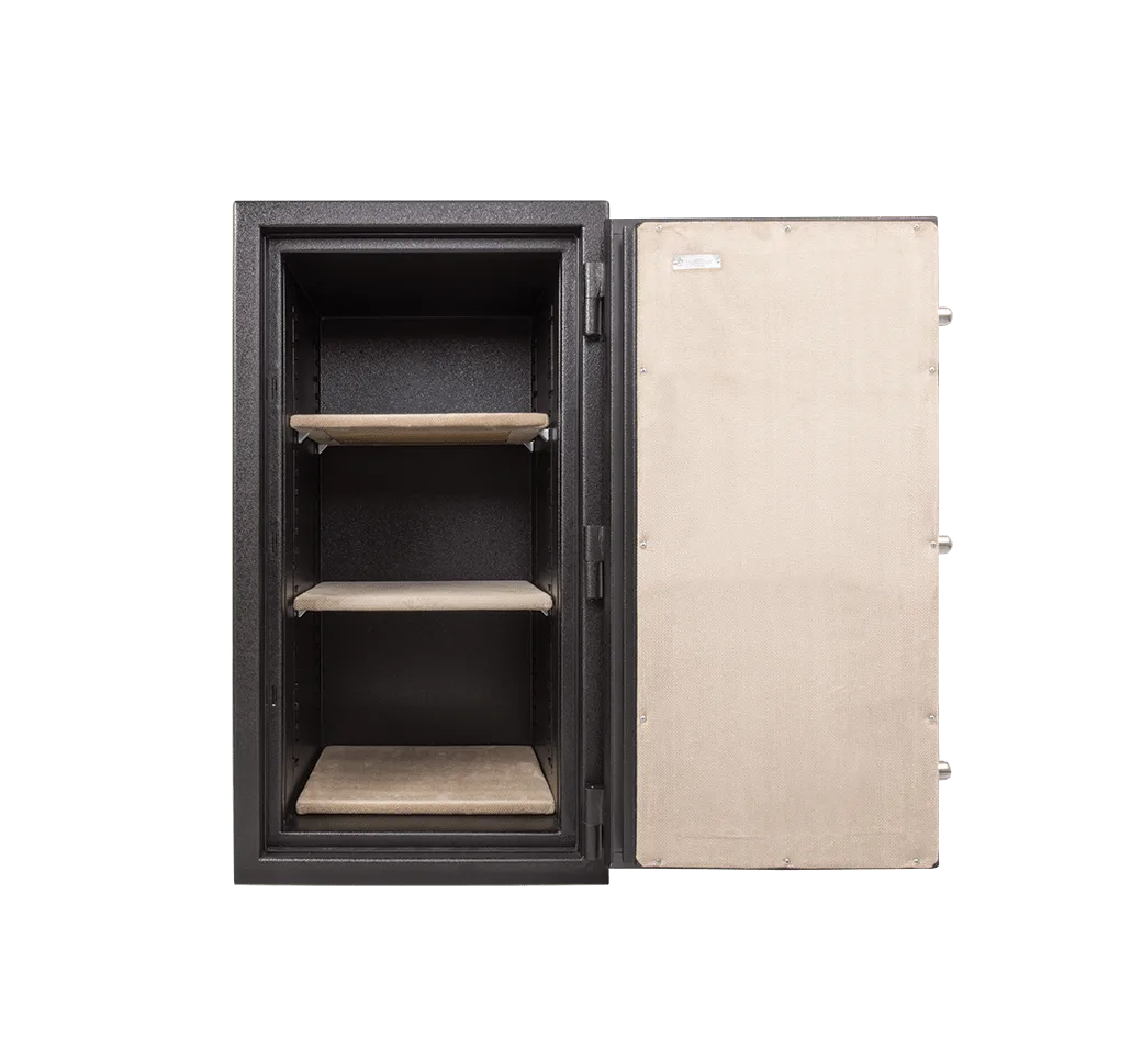 Interior of the American Security BF3416 safe showing the storage layout.