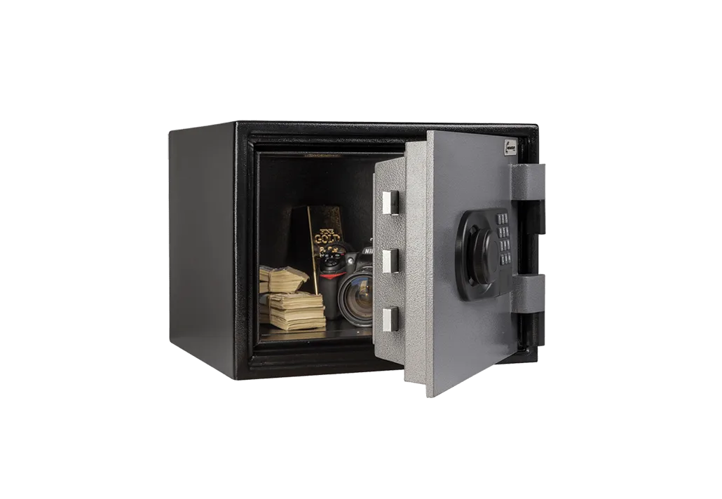 American Security BFS912 safe shown open with the interior visible.