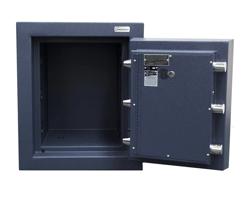 Interior of the American Security CF1814 safe showing the storage layout.