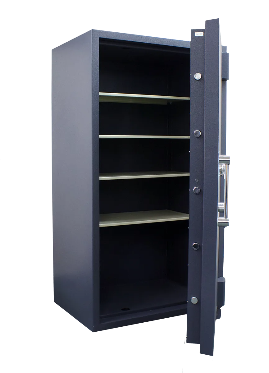 Interior of the American Security CF7236 safe showing the storage layout.