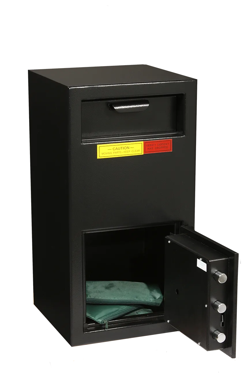 American Security DSF2714 safe with the lower door open and interior visible.