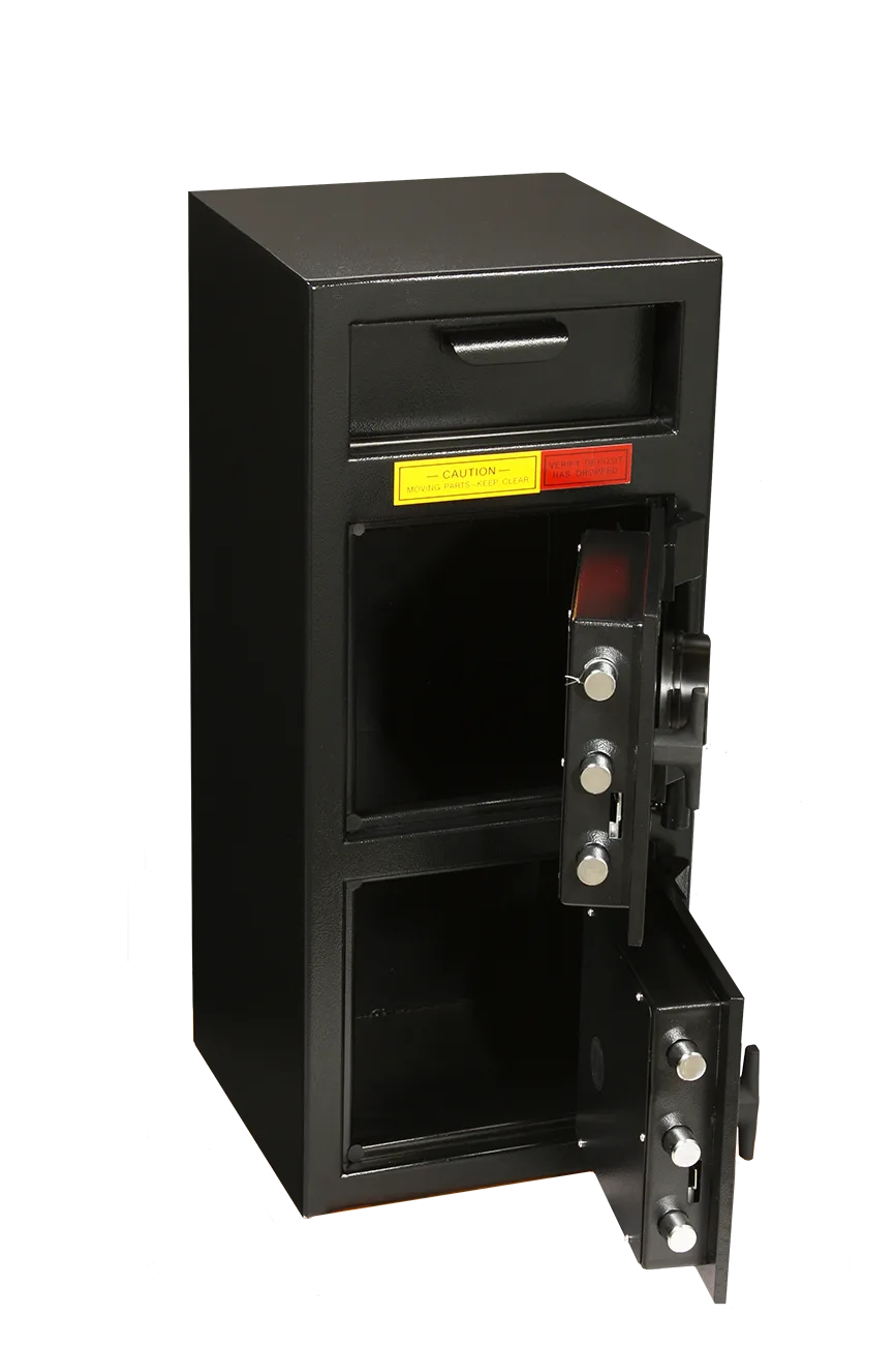American Security DSF3214 safe with the lower door open and interior visible.