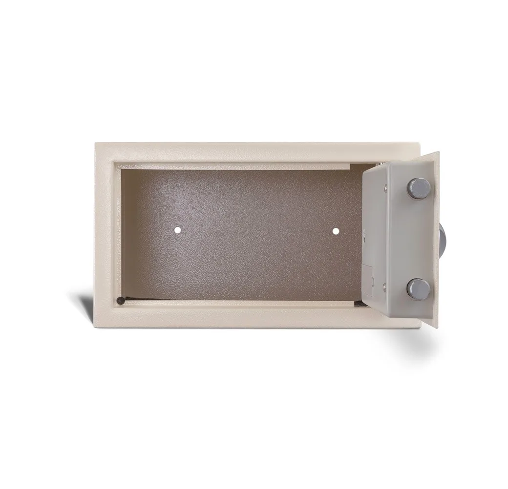 Interior of the American Security EST916 safe showing the storage layout.