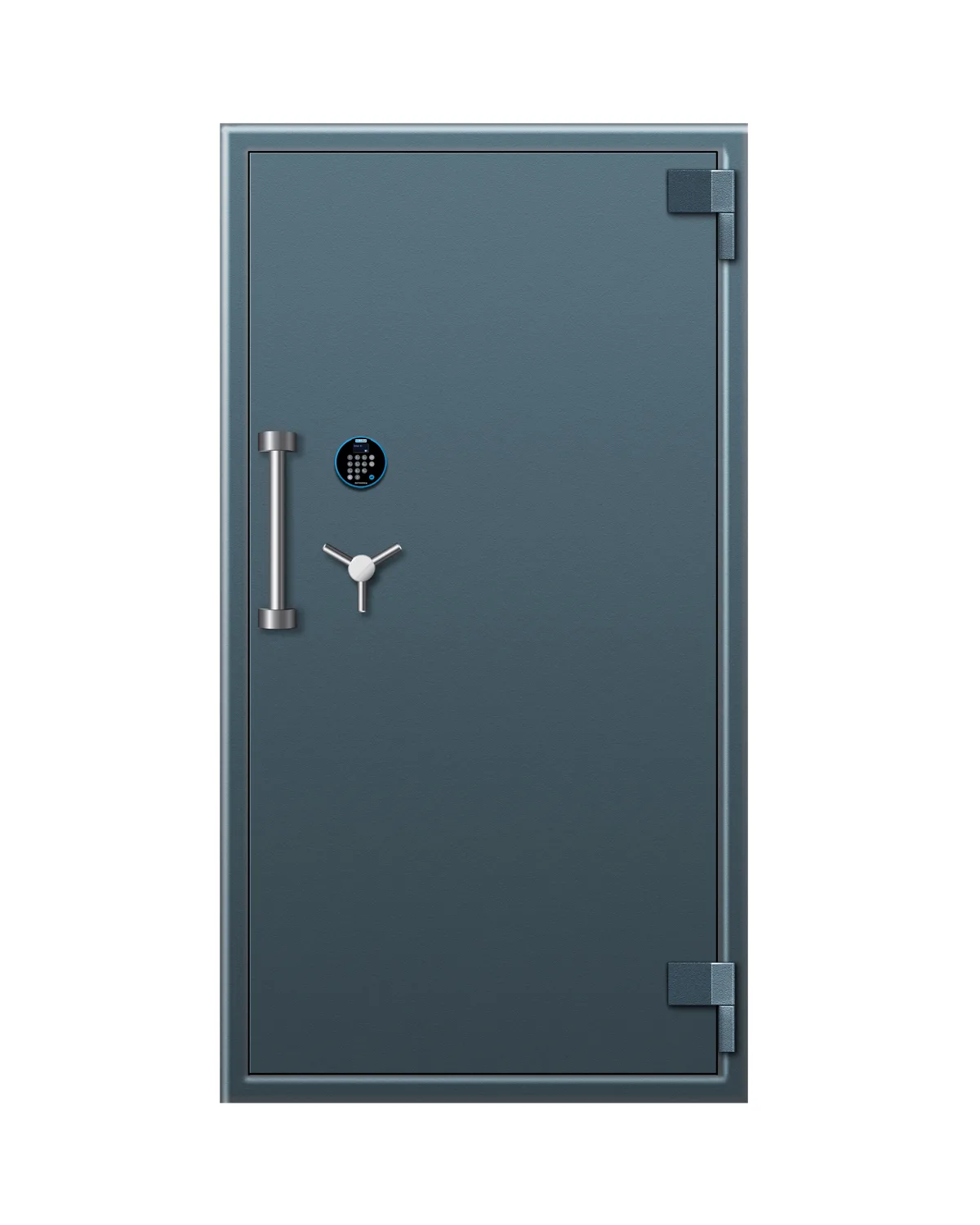 Blue Dot SG-15-7 safe shown closed with an alternate lock configuration — view 1 of 2.