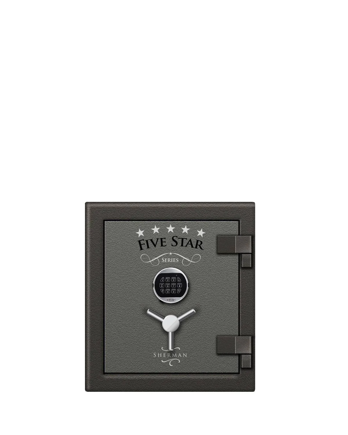 5 Star Sherman safe shown closed.