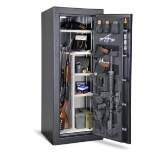American Security BFX6024 gun safe open with firearms and valuables