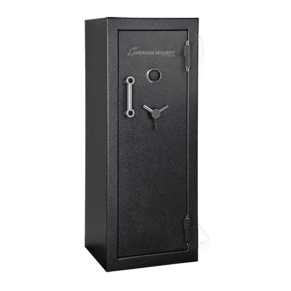 American Security BFX6024 gun safe closed in black textured finish