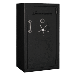 American Security BFX6636 gun safe closed in black textured finish