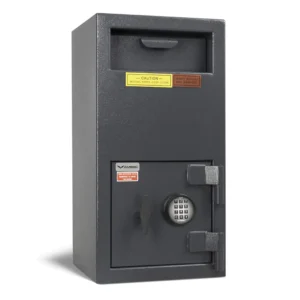 American Security DSF2714E1 depository safe closed in charcoal gray