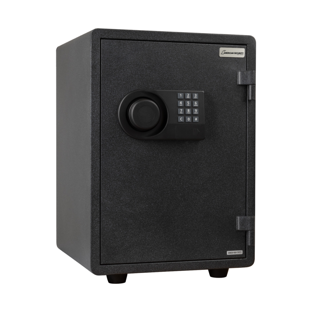 American Security FS149 safe closed in Textured Black Granite