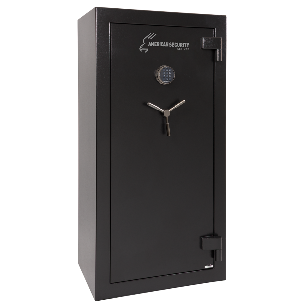 American Security SF6032 gun safe closed in black finish