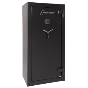 American Security SF6032 gun safe closed in black finish