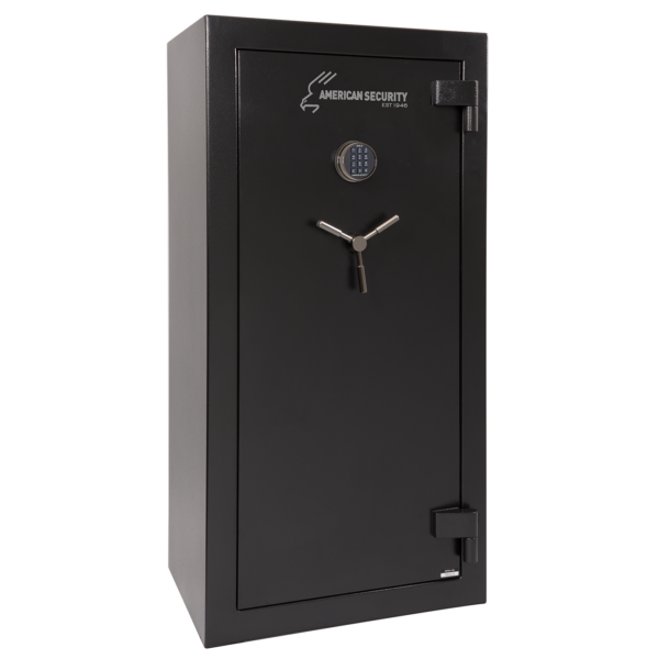American Security SF6032 gun safe closed in black finish