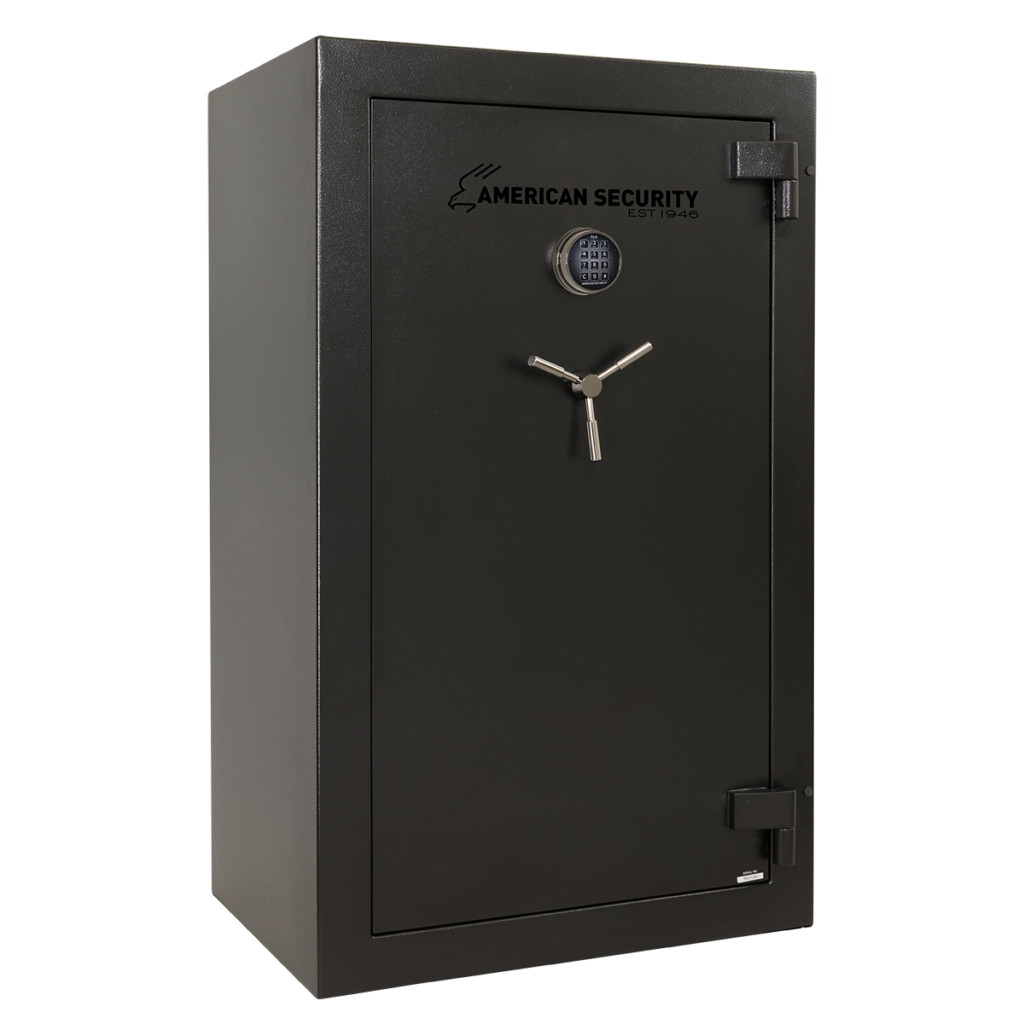 American Security SF6036 gun safe closed in black finish