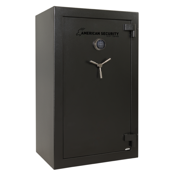 American Security SF6036 gun safe closed in black finish